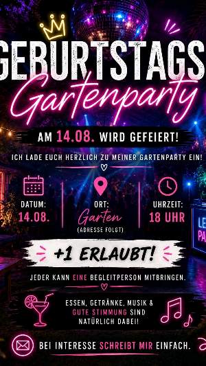 Geburtstag Gartenparty – Party & Nightlife in Mönchengladbach