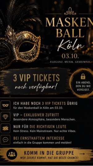 Maskenball Köln – 03.10. 🎭 – Party & Nightlife in Köln