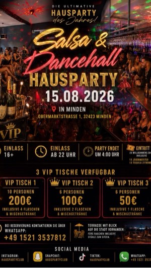 Salsa & Dancehall Hausparty 💃🏽 – Party & Nightlife in Bielefeld