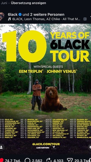 6lack Konzert – Musik & Konzerte in Berlin